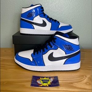 Air Jordan 1 Mid Laser Blue Size 9/10.5 DSWT NEW